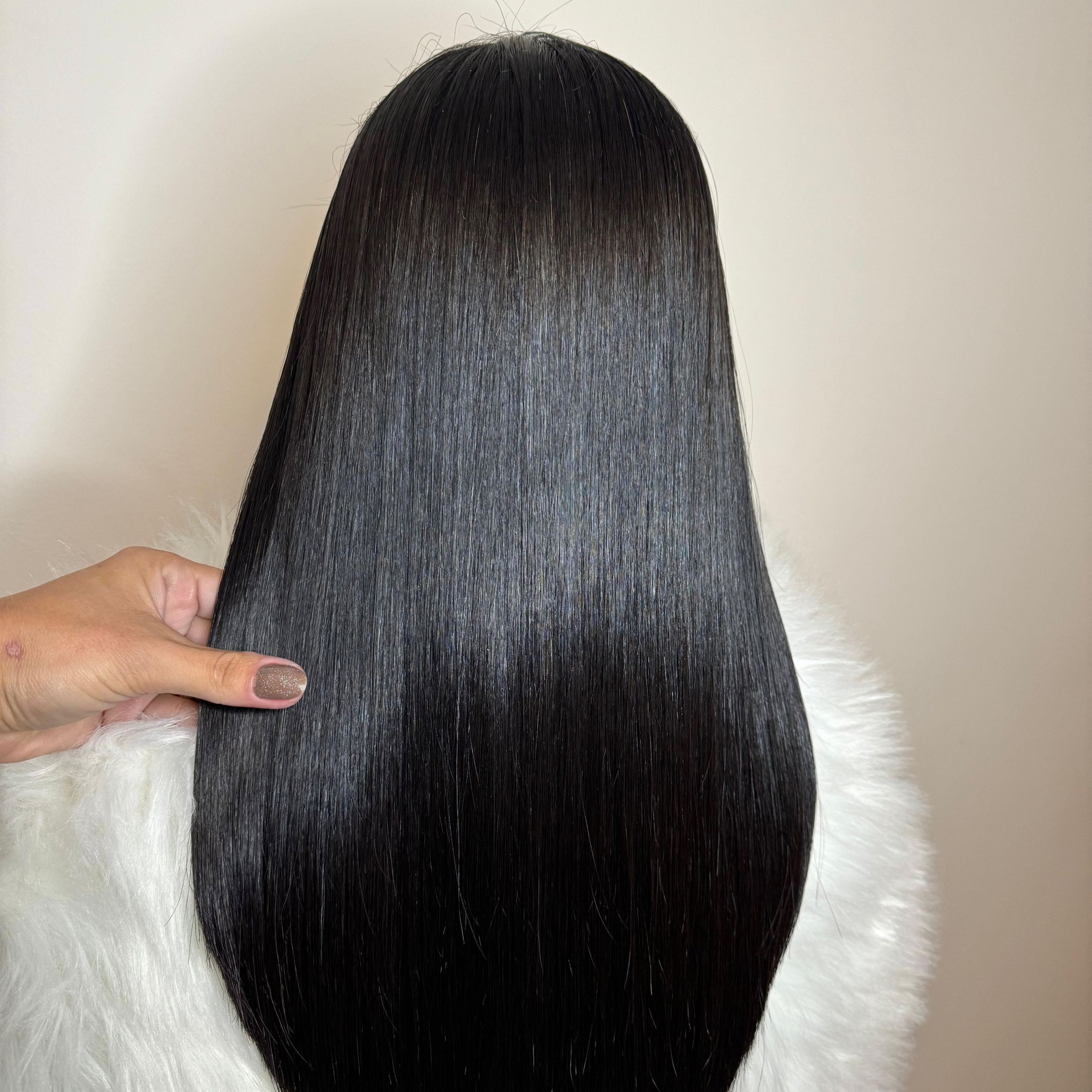 Long smooth dark hair result